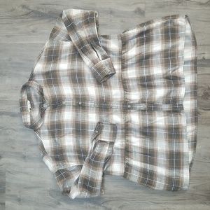 American eagle oversized flannel.  XS